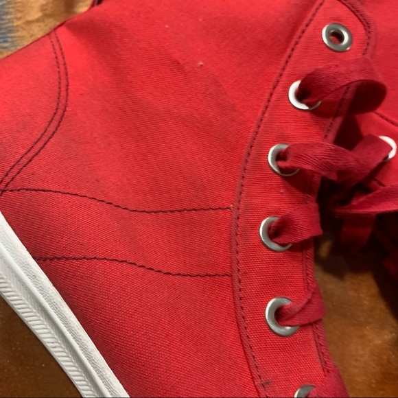 Keds Rookie Loop de Loop High Top Red Lace Up Sneakers size 9 - Picture 7 of 12
